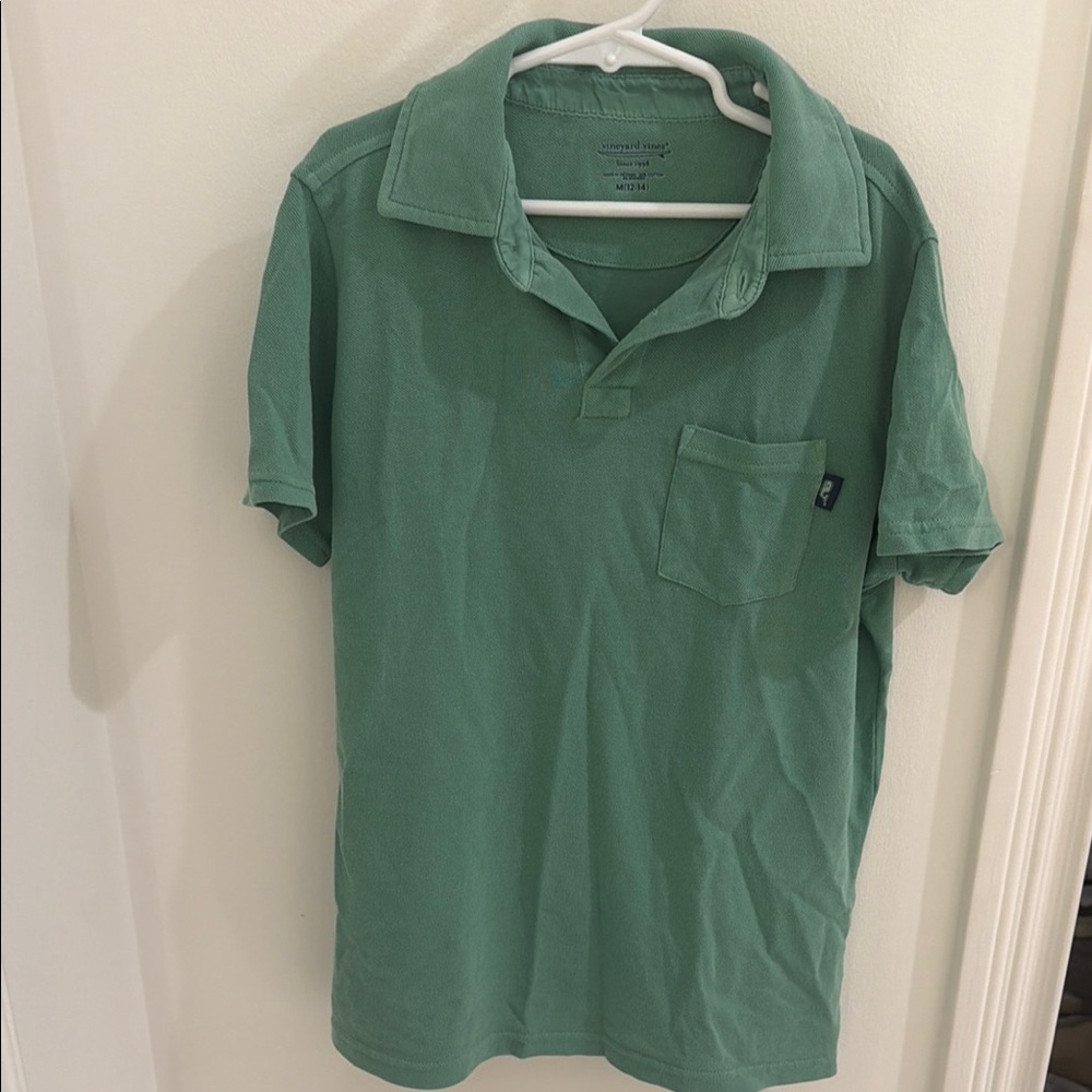 Boy’s Vineyard Vines Green Pocket Polo Shirt Size M(12-14)